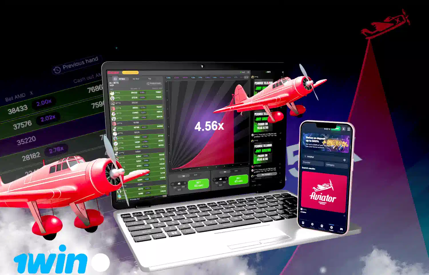 Aviator en 1win Colombia